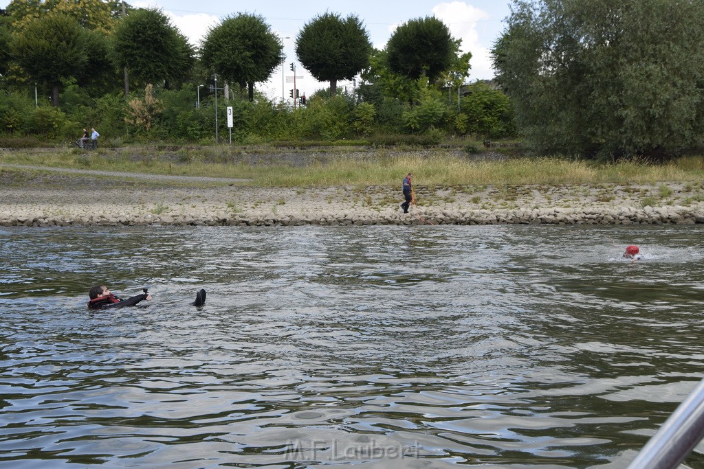 Uebung BF Taucher und Presse Koeln Zoobruecke Rhein P081.JPG - Miklos Laubert